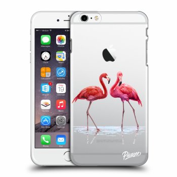 Picasee átlátszó szilikon tok az alábbi mobiltelefonokra Apple iPhone 6 Plus/6S Plus - Flamingos couple