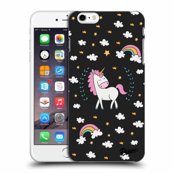 Picasee fekete szilikon tok az alábbi mobiltelefonokra Apple iPhone 6 Plus/6S Plus - Unicorn star heaven
