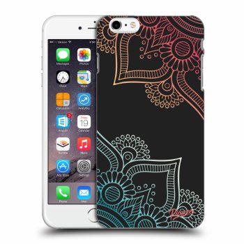 Picasee fekete szilikon tok az alábbi mobiltelefonokra Apple iPhone 6 Plus/6S Plus - Flowers pattern
