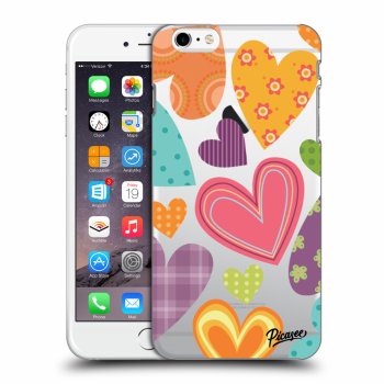 Picasee átlátszó szilikon tok az alábbi mobiltelefonokra Apple iPhone 6 Plus/6S Plus - Colored heart