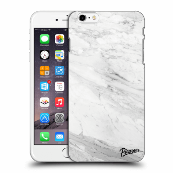 Picasee fekete szilikon tok az alábbi mobiltelefonokra Apple iPhone 6 Plus/6S Plus - White marble