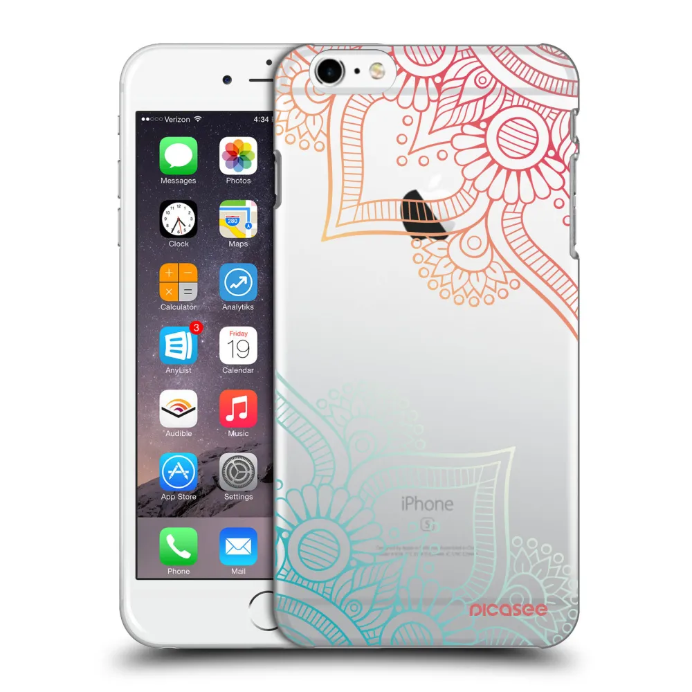 Picasee átlátszó szilikon tok az alábbi mobiltelefonokra Apple iPhone 6 Plus/6S Plus - Flowers pattern