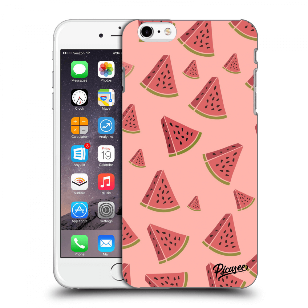 Picasee átlátszó szilikon tok az alábbi mobiltelefonokra Apple iPhone 6 Plus/6S Plus - Watermelon