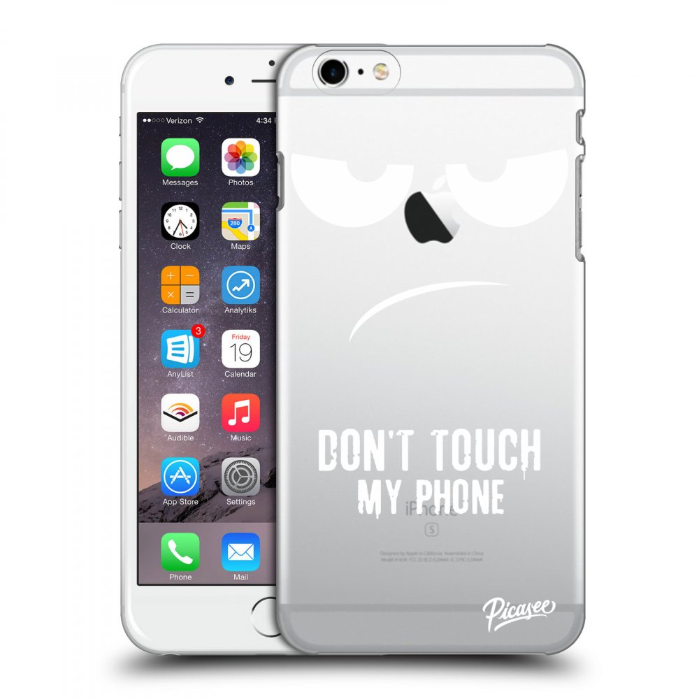 Picasee átlátszó szilikon tok az alábbi mobiltelefonokra Apple iPhone 6 Plus/6S Plus - Don't Touch My Phone