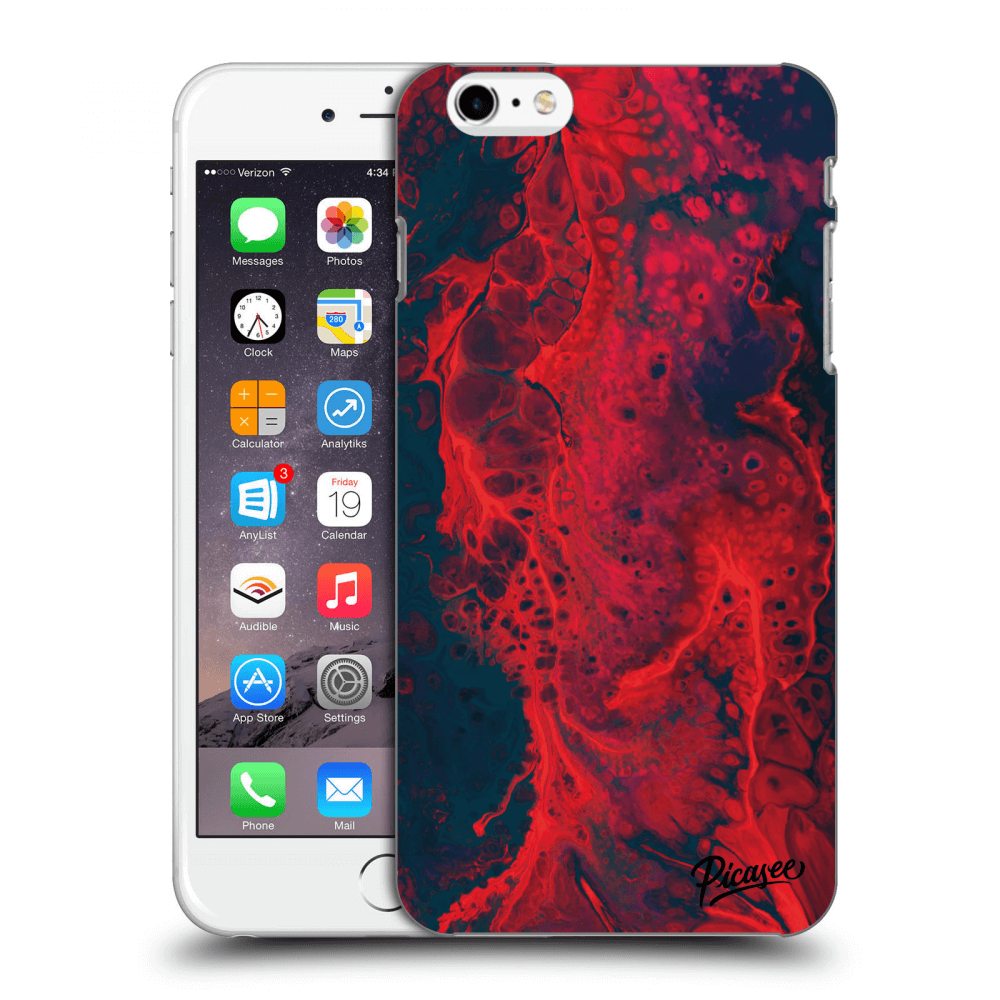 Picasee átlátszó szilikon tok az alábbi mobiltelefonokra Apple iPhone 6 Plus/6S Plus - Organic red