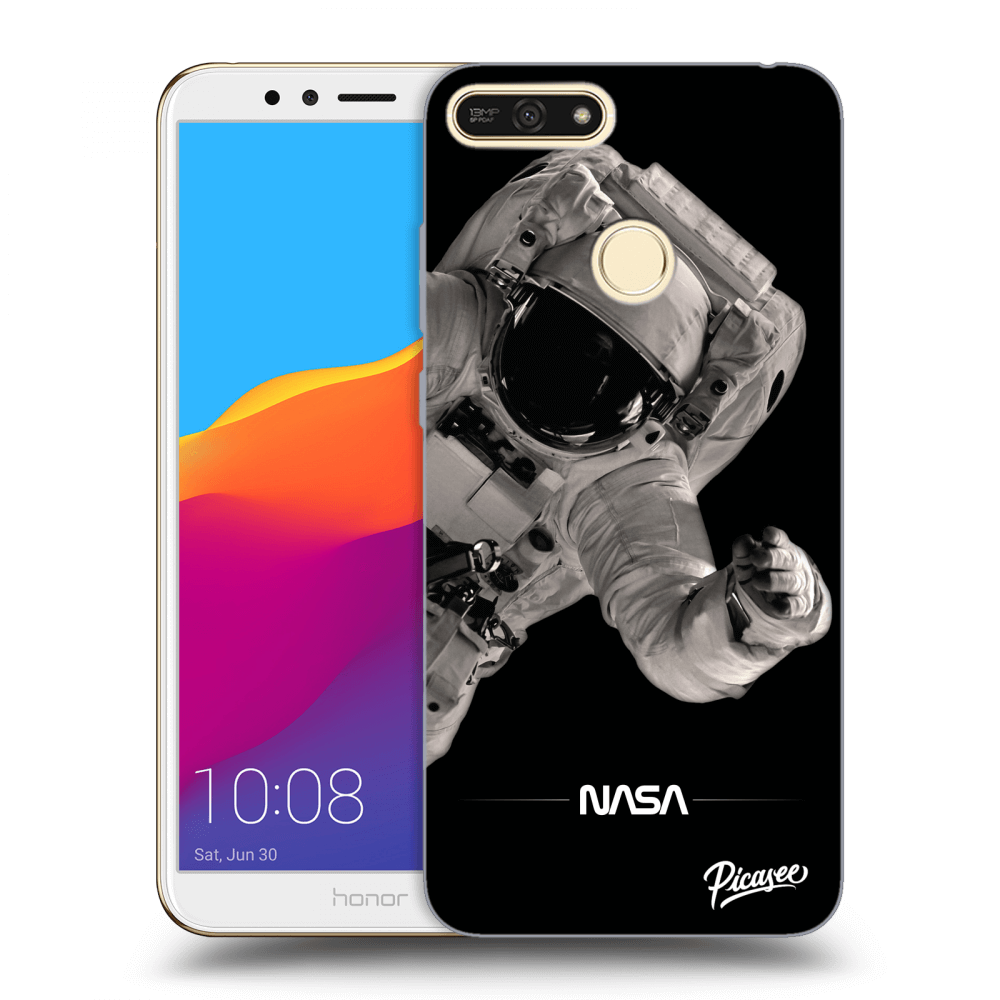 Picasee fekete szilikon tok az alábbi mobiltelefonokra Honor 7A - Astronaut Big