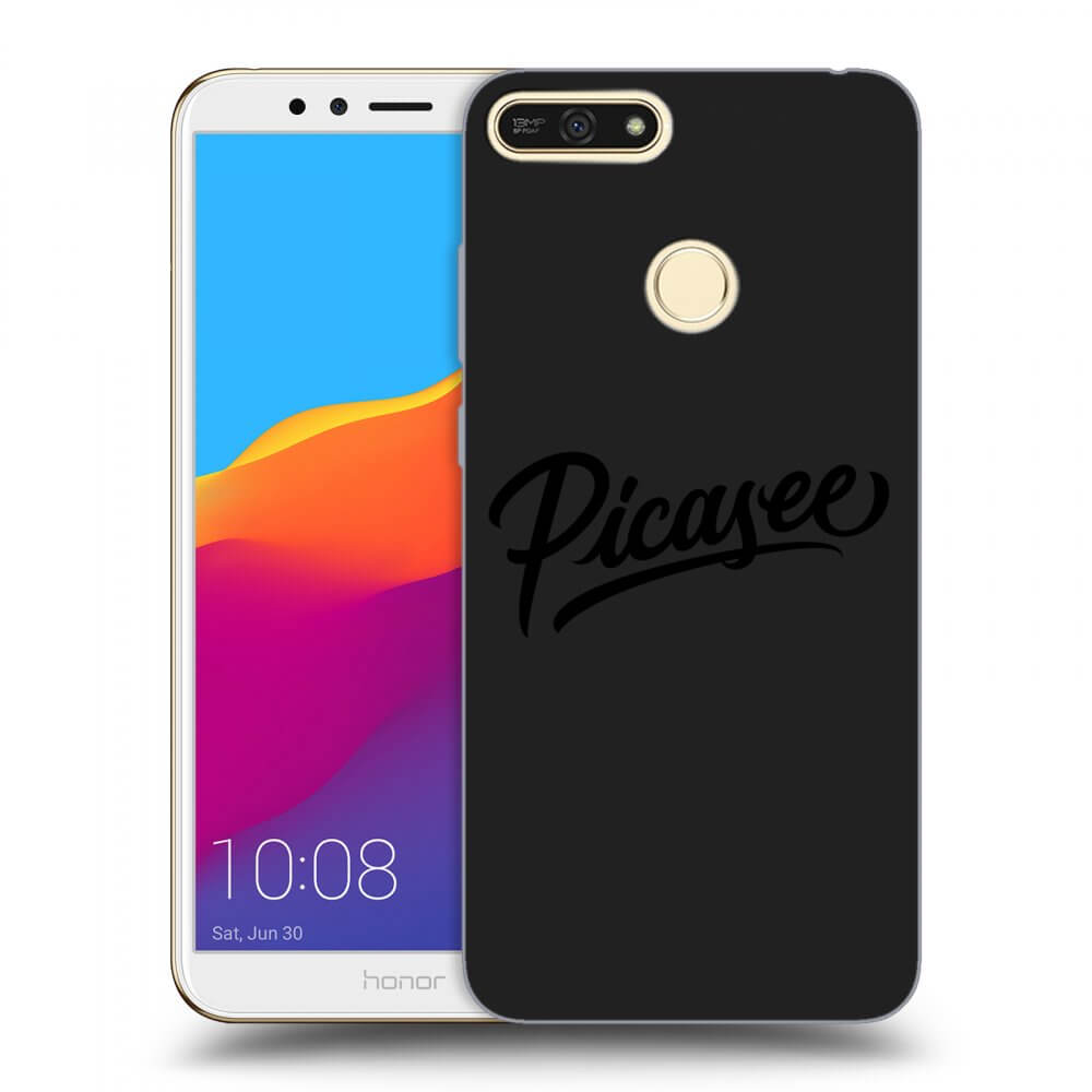 Picasee fekete szilikon tok az alábbi mobiltelefonokra Honor 7A - Picasee - black