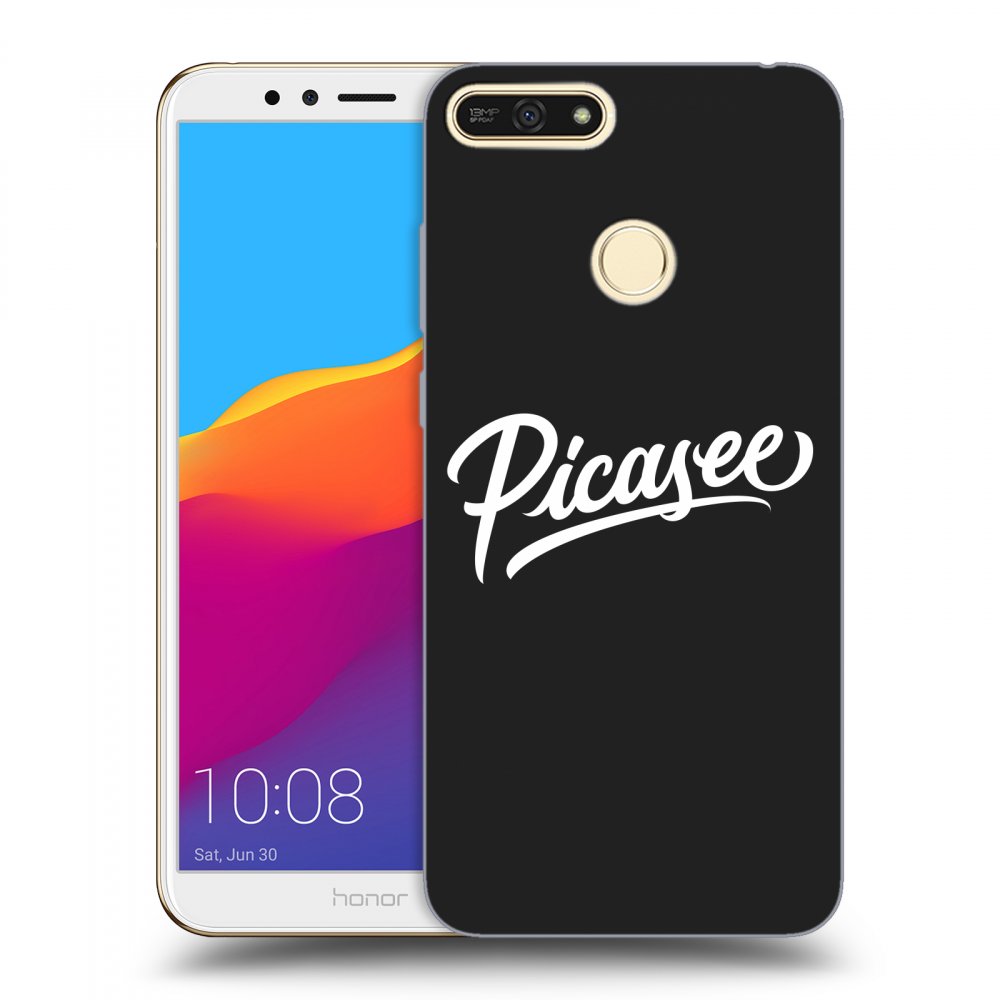 Picasee fekete szilikon tok az alábbi mobiltelefonokra Honor 7A - Picasee - White
