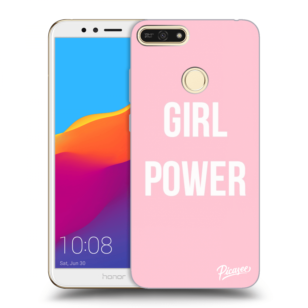 Picasee fekete szilikon tok az alábbi mobiltelefonokra Honor 7A - Girl power