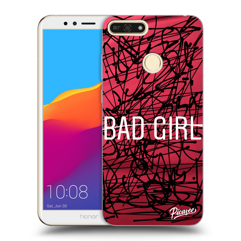 Picasee átlátszó szilikon tok az alábbi mobiltelefonokra Honor 7A - Bad girl