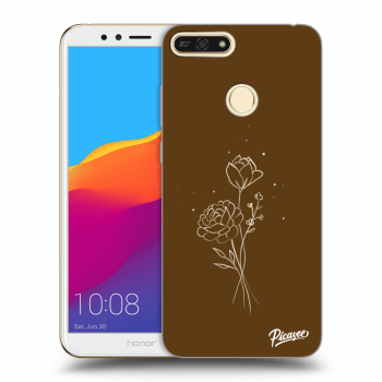 Szilikon tok erre a típusra Honor 7A - Brown flowers