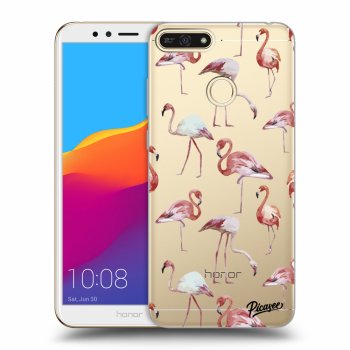 Picasee átlátszó szilikon tok az alábbi mobiltelefonokra Honor 7A - Flamingos