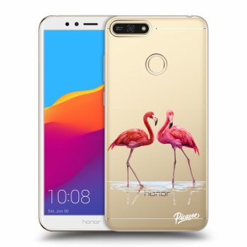 Picasee átlátszó szilikon tok az alábbi mobiltelefonokra Honor 7A - Flamingos couple