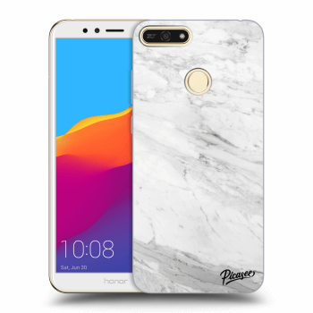 Picasee átlátszó szilikon tok az alábbi mobiltelefonokra Honor 7A - White marble