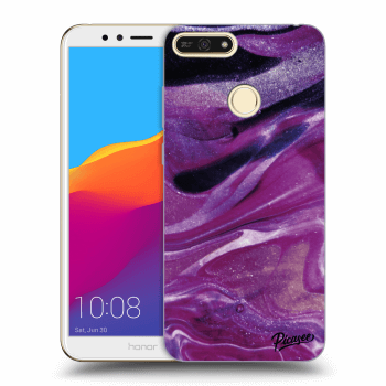 Picasee átlátszó szilikon tok az alábbi mobiltelefonokra Honor 7A - Purple glitter