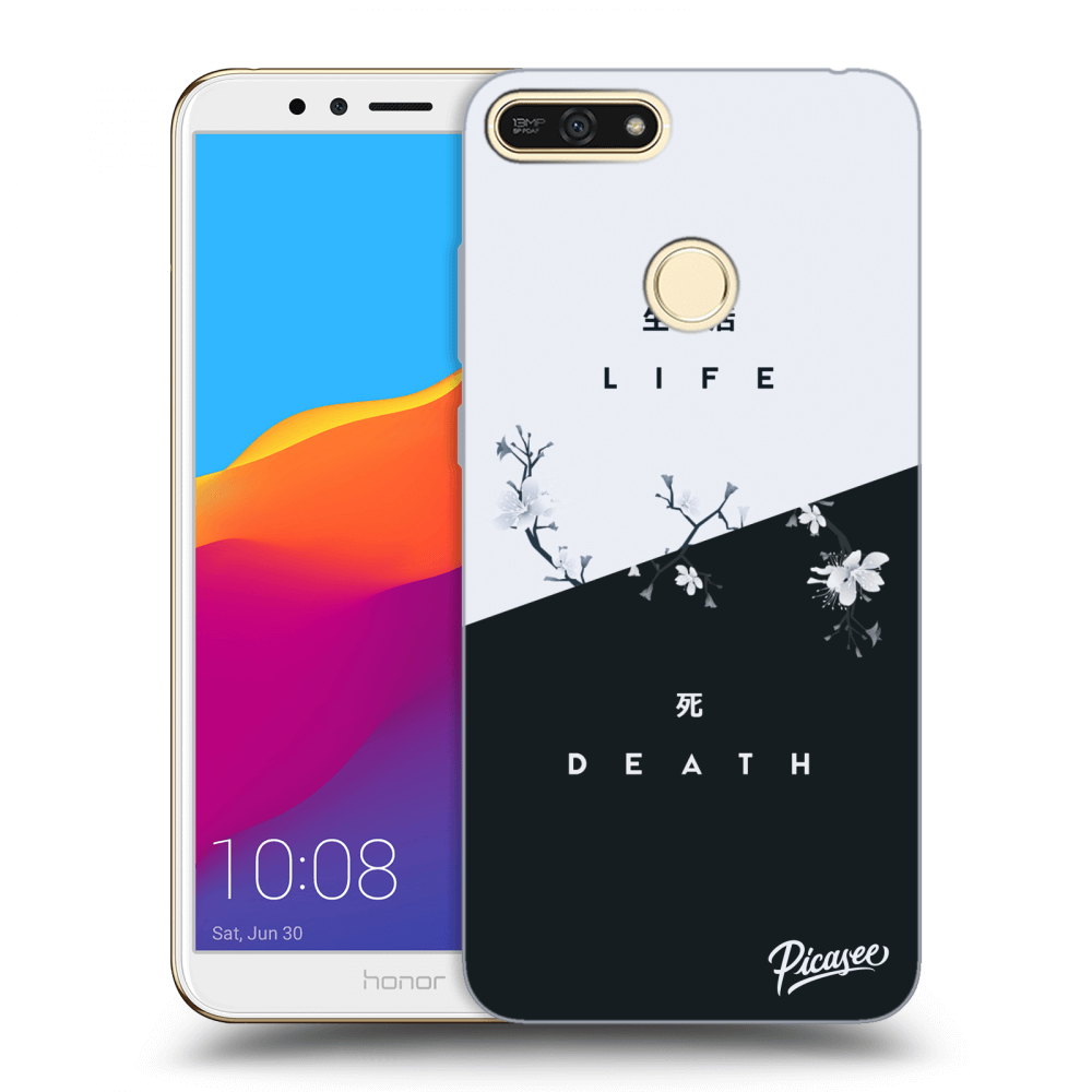 Picasee átlátszó szilikon tok az alábbi mobiltelefonokra Honor 7A - Life - Death