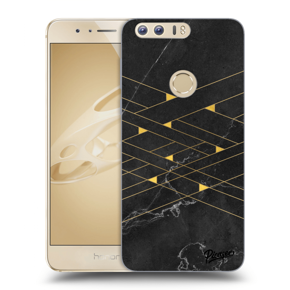 Picasee átlátszó szilikon tok az alábbi mobiltelefonokra Honor 8 - Gold Minimal