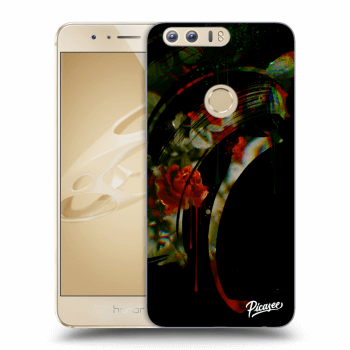 Picasee átlátszó szilikon tok az alábbi mobiltelefonokra Honor 8 - Roses black
