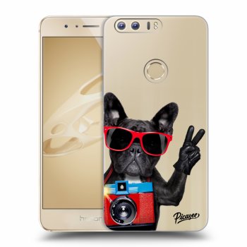 Picasee átlátszó szilikon tok az alábbi mobiltelefonokra Honor 8 - French Bulldog