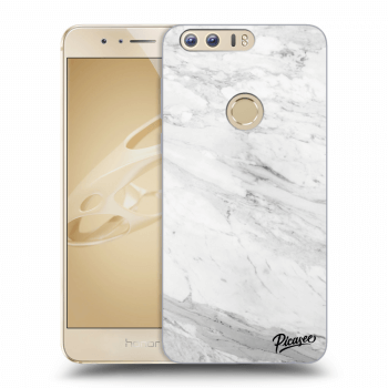 Picasee átlátszó szilikon tok az alábbi mobiltelefonokra Honor 8 - White marble