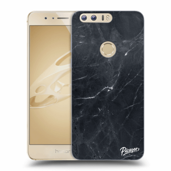 Picasee átlátszó szilikon tok az alábbi mobiltelefonokra Honor 8 - Black marble