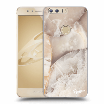 Picasee átlátszó szilikon tok az alábbi mobiltelefonokra Honor 8 - Cream marble