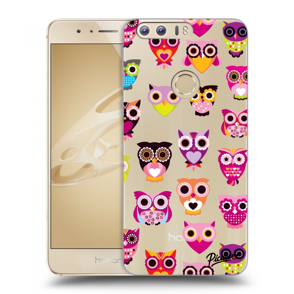 Picasee átlátszó szilikon tok az alábbi mobiltelefonokra Honor 8 - Owls
