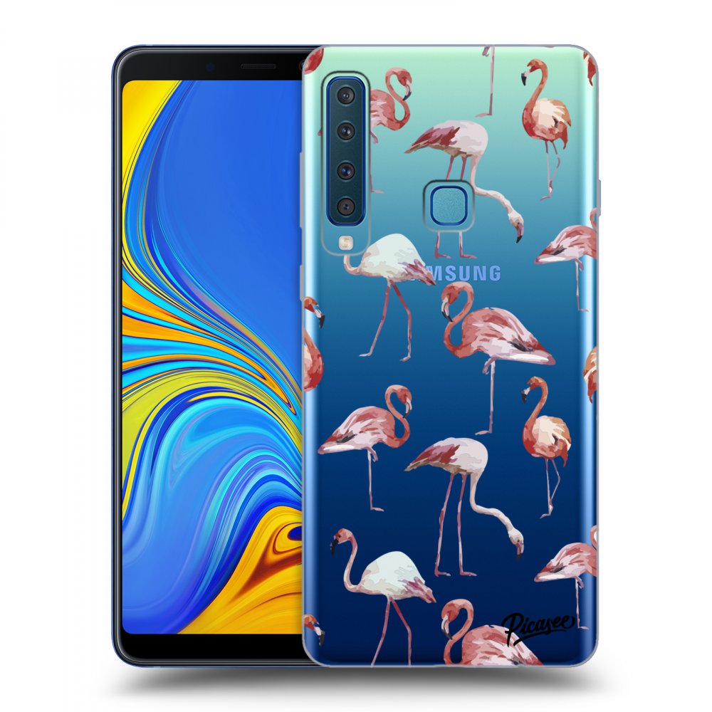 Picasee átlátszó szilikon tok az alábbi mobiltelefonokra Samsung Galaxy A9 2018 A920F - Flamingos