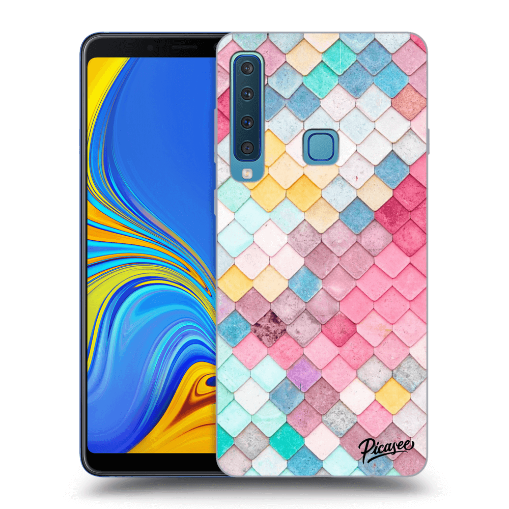 Picasee fekete szilikon tok az alábbi mobiltelefonokra Samsung Galaxy A9 2018 A920F - Colorful roof