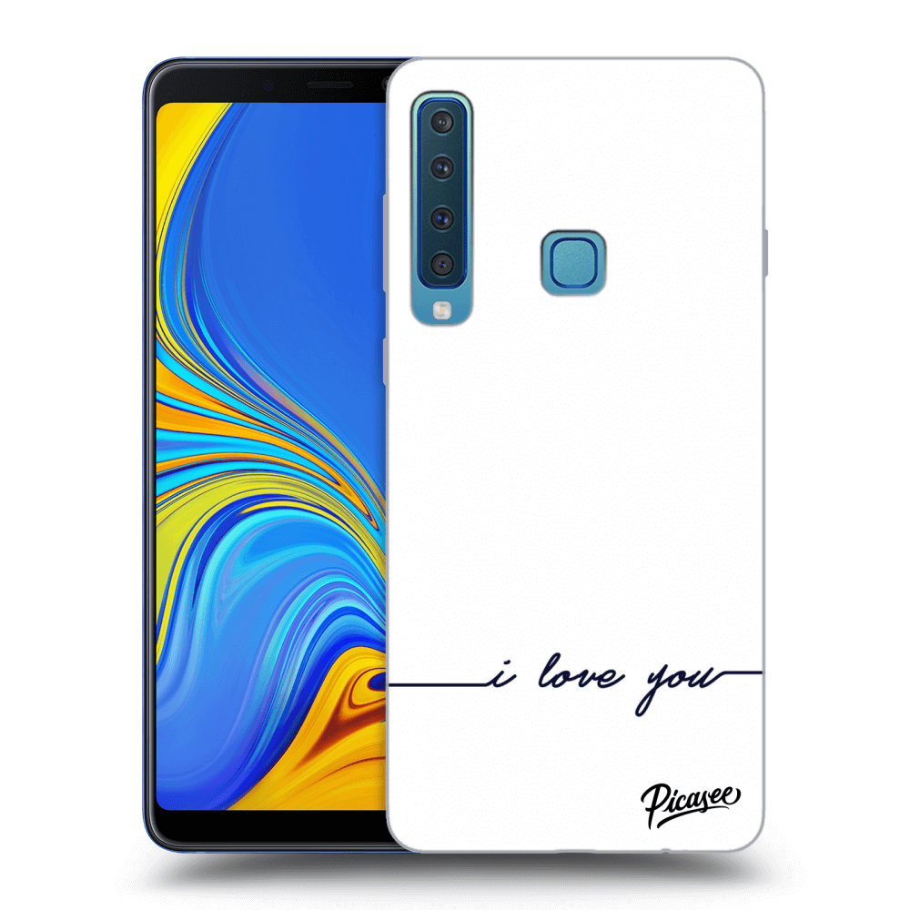 Picasee fekete szilikon tok az alábbi mobiltelefonokra Samsung Galaxy A9 2018 A920F - I love you