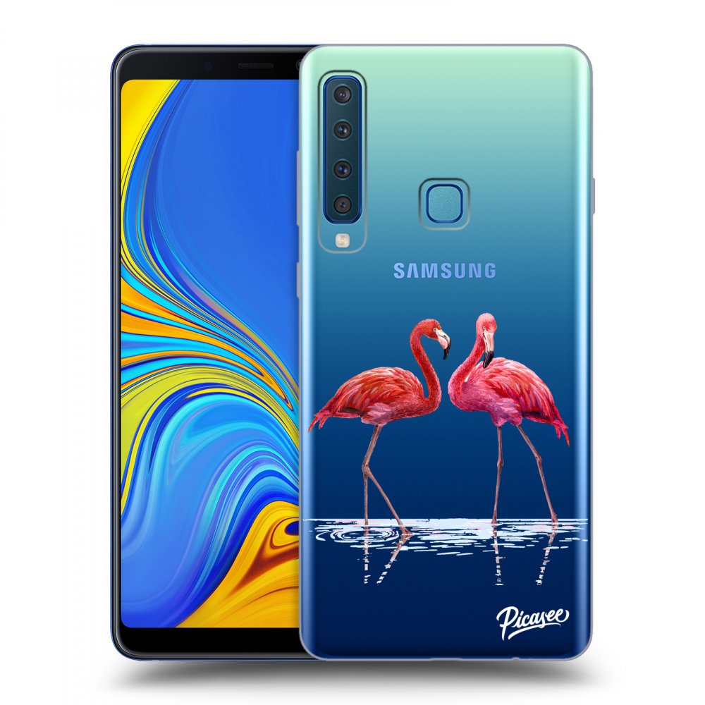 Picasee átlátszó szilikon tok az alábbi mobiltelefonokra Samsung Galaxy A9 2018 A920F - Flamingos couple