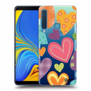 Picasee átlátszó szilikon tok az alábbi mobiltelefonokra Samsung Galaxy A9 2018 A920F - Colored heart