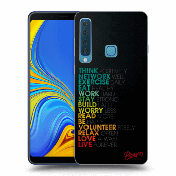 Picasee fekete szilikon tok az alábbi mobiltelefonokra Samsung Galaxy A9 2018 A920F - Motto life
