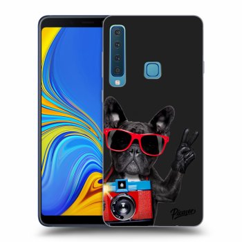 Picasee fekete szilikon tok az alábbi mobiltelefonokra Samsung Galaxy A9 2018 A920F - French Bulldog