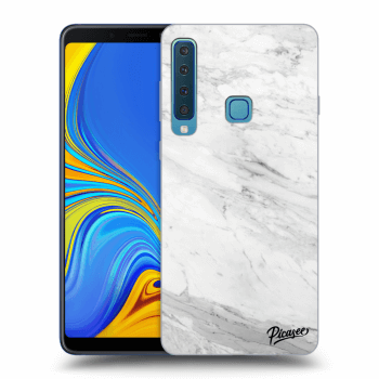 Picasee fekete szilikon tok az alábbi mobiltelefonokra Samsung Galaxy A9 2018 A920F - White marble