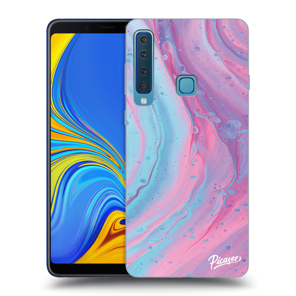 Picasee átlátszó szilikon tok az alábbi mobiltelefonokra Samsung Galaxy A9 2018 A920F - Pink liquid