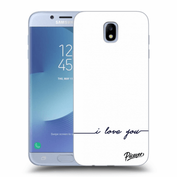 Picasee átlátszó szilikon tok az alábbi mobiltelefonokra Samsung Galaxy J7 2017 J730F - I love you