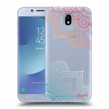 Picasee átlátszó szilikon tok az alábbi mobiltelefonokra Samsung Galaxy J7 2017 J730F - Flowers pattern