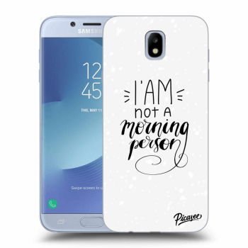Picasee átlátszó szilikon tok az alábbi mobiltelefonokra Samsung Galaxy J7 2017 J730F - I am not a morning person