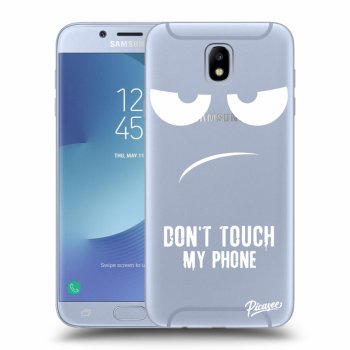 Picasee átlátszó szilikon tok az alábbi mobiltelefonokra Samsung Galaxy J7 2017 J730F - Don't Touch My Phone