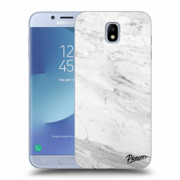Picasee átlátszó szilikon tok az alábbi mobiltelefonokra Samsung Galaxy J7 2017 J730F - White marble