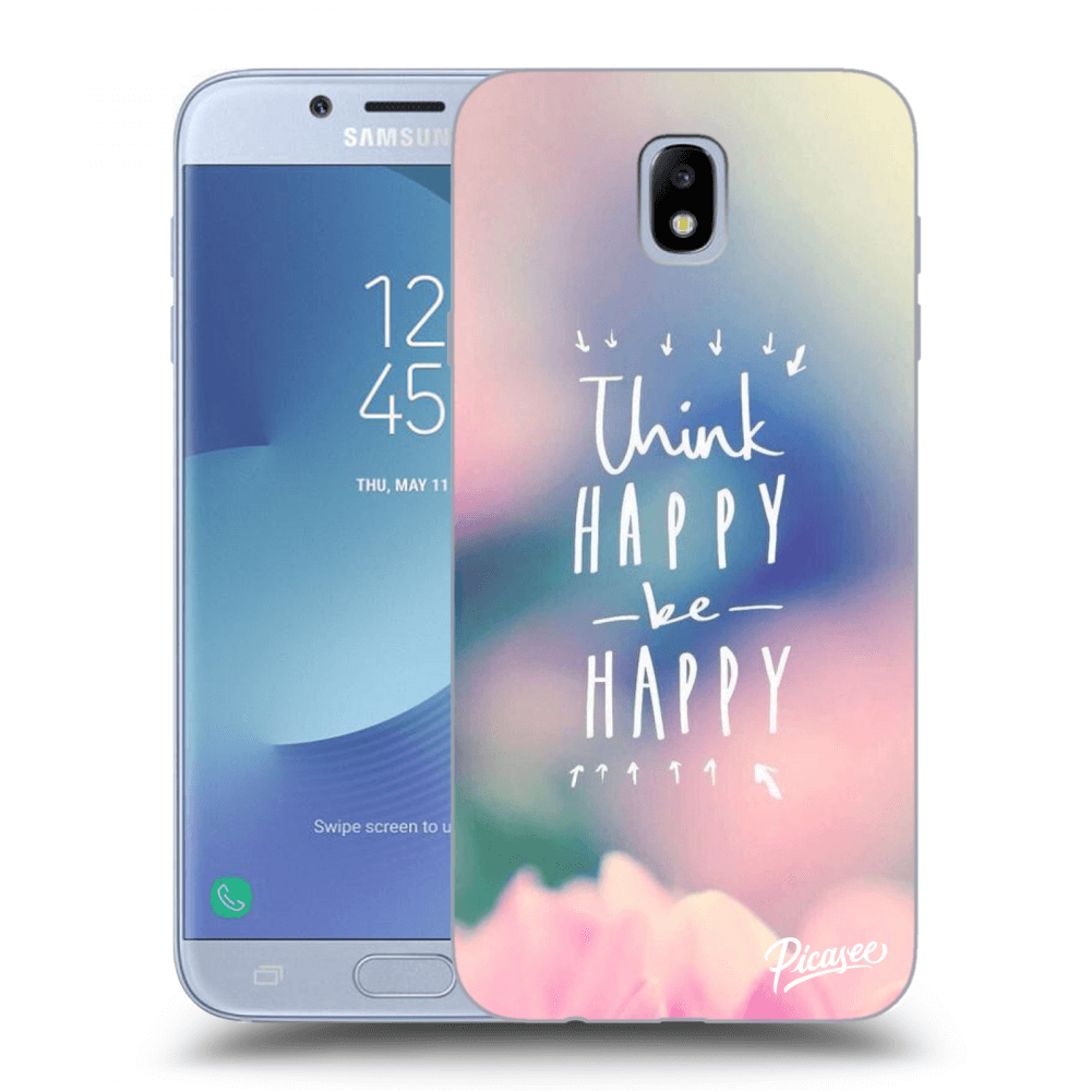 Picasee átlátszó szilikon tok az alábbi mobiltelefonokra Samsung Galaxy J7 2017 J730F - Think happy be happy