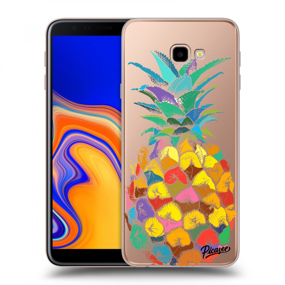 Picasee átlátszó szilikon tok az alábbi mobiltelefonokra Samsung Galaxy J4+ J415F - Pineapple
