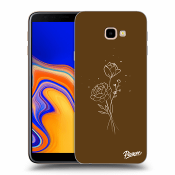 Tok az alábbi mobiltelefonokra Samsung Galaxy J4+ J415F - Brown flowers