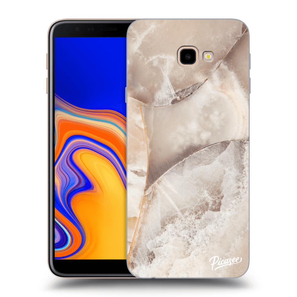 Picasee átlátszó szilikon tok az alábbi mobiltelefonokra Samsung Galaxy J4+ J415F - Cream marble