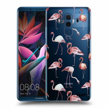 Picasee átlátszó szilikon tok az alábbi mobiltelefonokra Huawei Mate 10 Pro - Flamingos