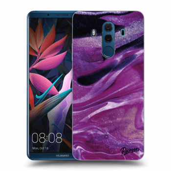 Picasee átlátszó szilikon tok az alábbi mobiltelefonokra Huawei Mate 10 Pro - Purple glitter