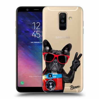 Picasee átlátszó szilikon tok az alábbi mobiltelefonokra Samsung Galaxy A6+ A605F - French Bulldog