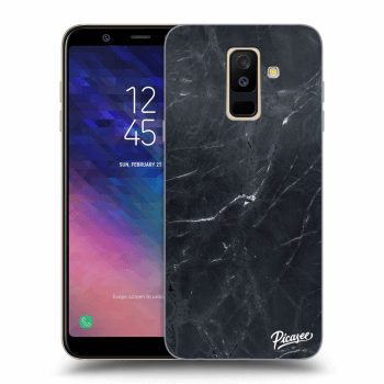 Picasee átlátszó szilikon tok az alábbi mobiltelefonokra Samsung Galaxy A6+ A605F - Black marble
