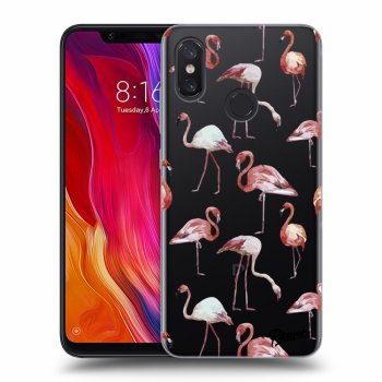 Picasee átlátszó szilikon tok az alábbi mobiltelefonokra Xiaomi Mi 8 - Flamingos